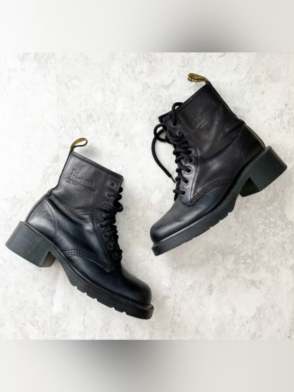 Dr. Martens Vintage MIE Mono 90s Y2k Black 1460 Boots Womens 6 Combat Chunky DMs